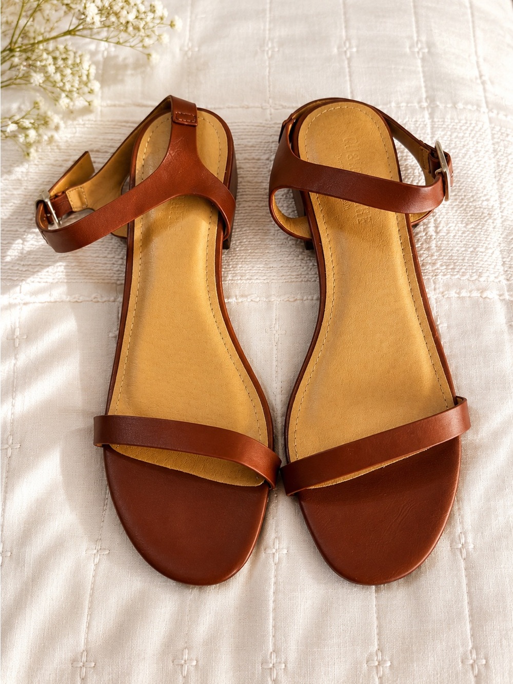 Women’s Brown Ankle-Strap Leather Sandals